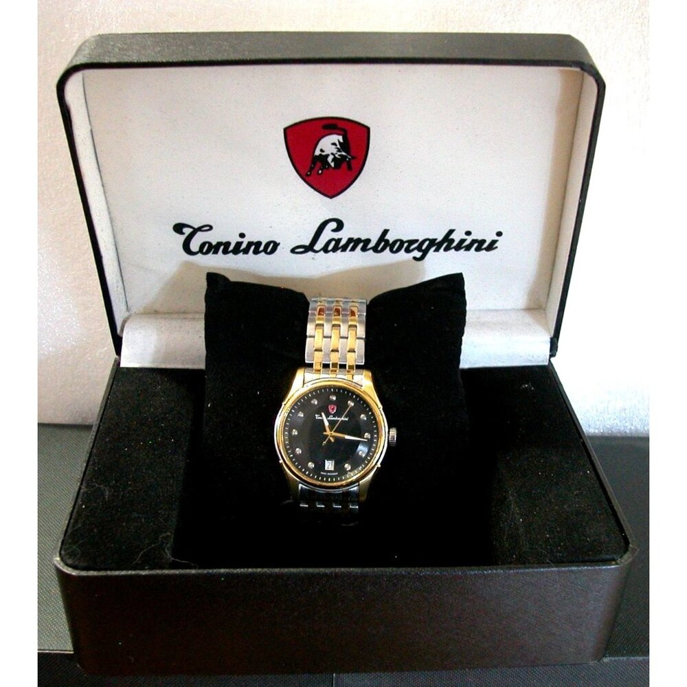 Tonino Lamborghini Men's Two-Tone Stainless Steel Watch With Original Box